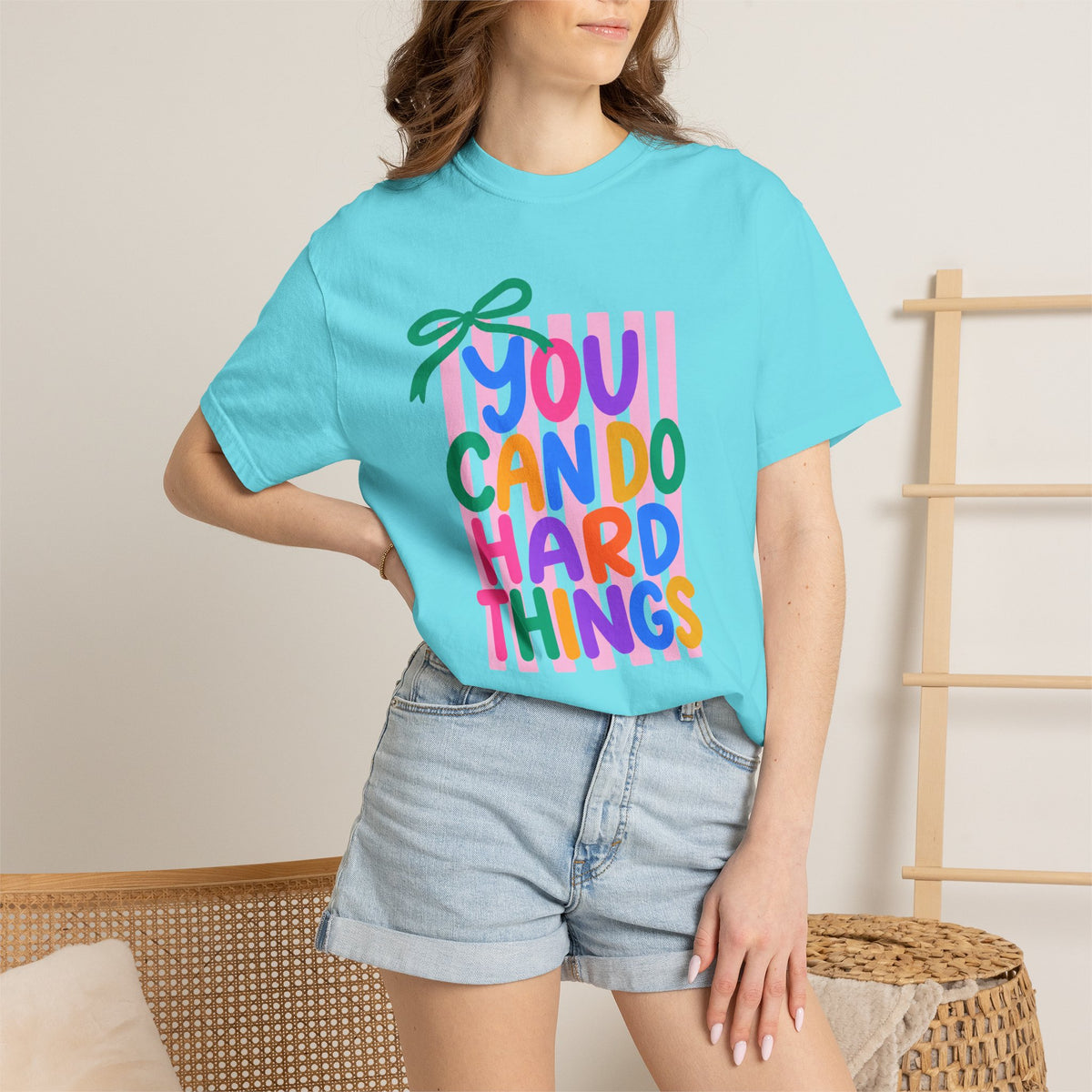 You Can Do Hard Things T-shirt | Colorful Motivational Typography