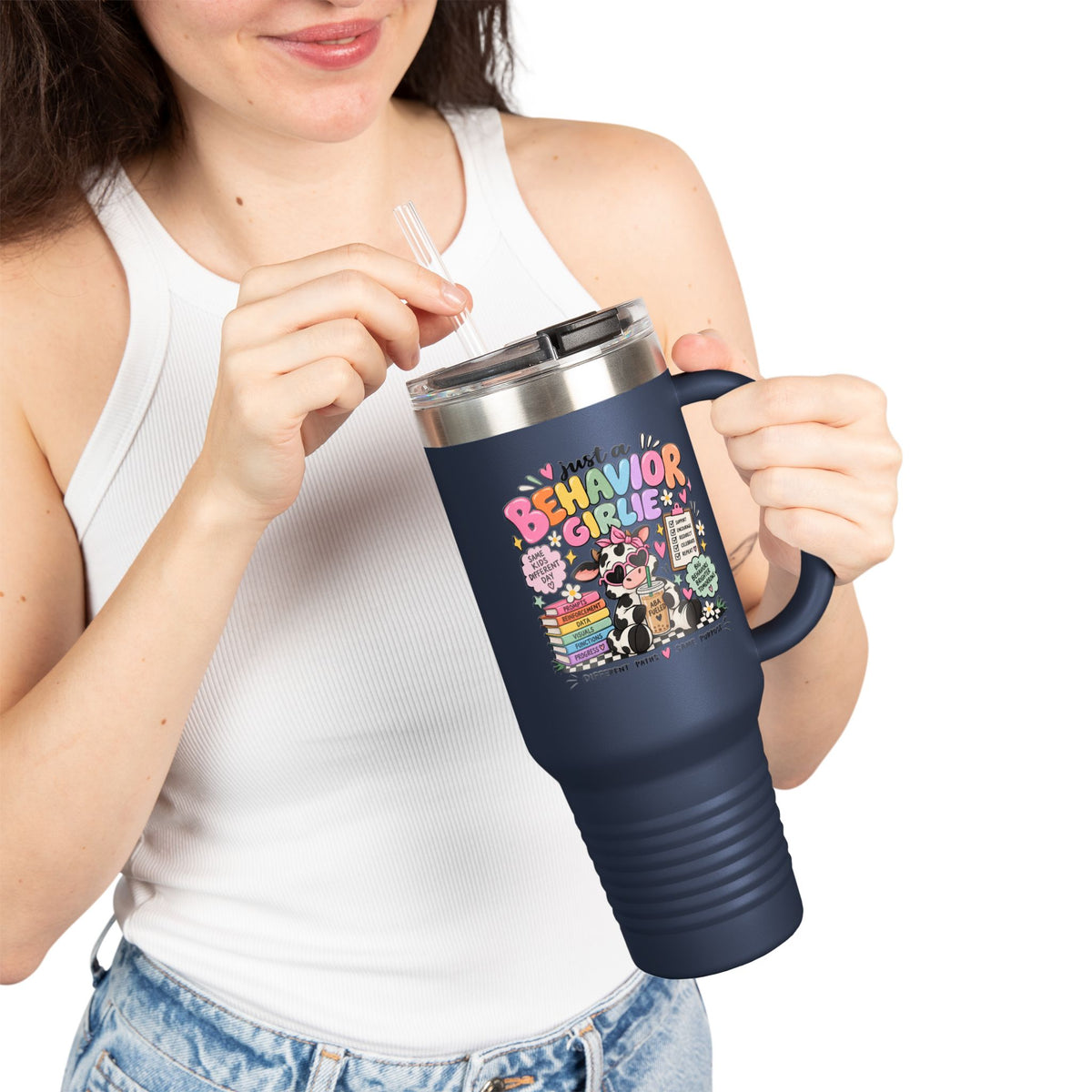 Just a Behavior Crate Mom travel mug | 40oz insulated tumbler