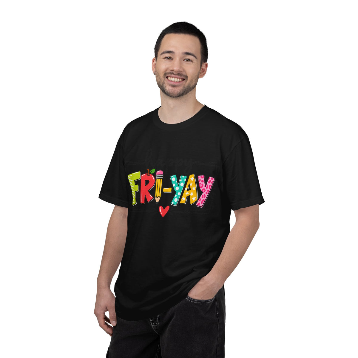 Happy Fri-yay Colorful Graphic T-shirt | Cute Friday Celebration Tee
