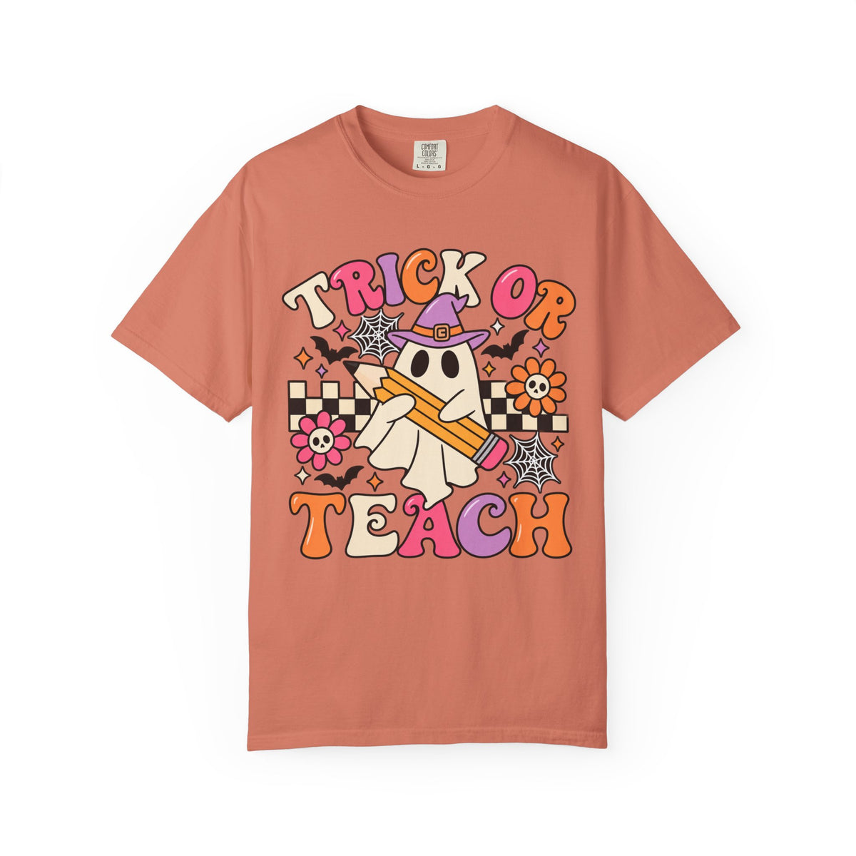 Trick or Teach ghost Halloween T-Shirt | Teacher Halloween shirt