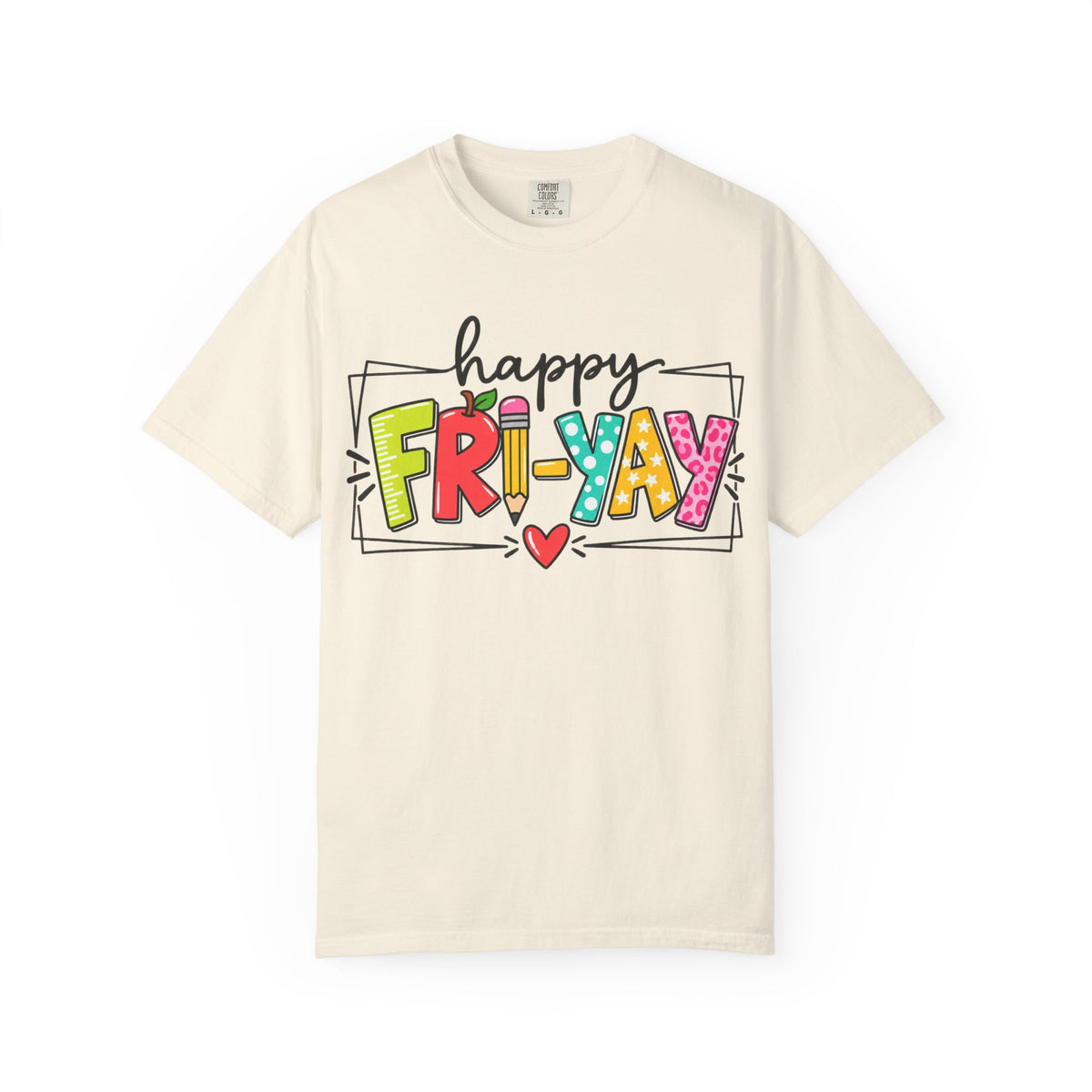Happy Fri-yay Colorful Graphic T-shirt | Cute Friday Celebration Tee