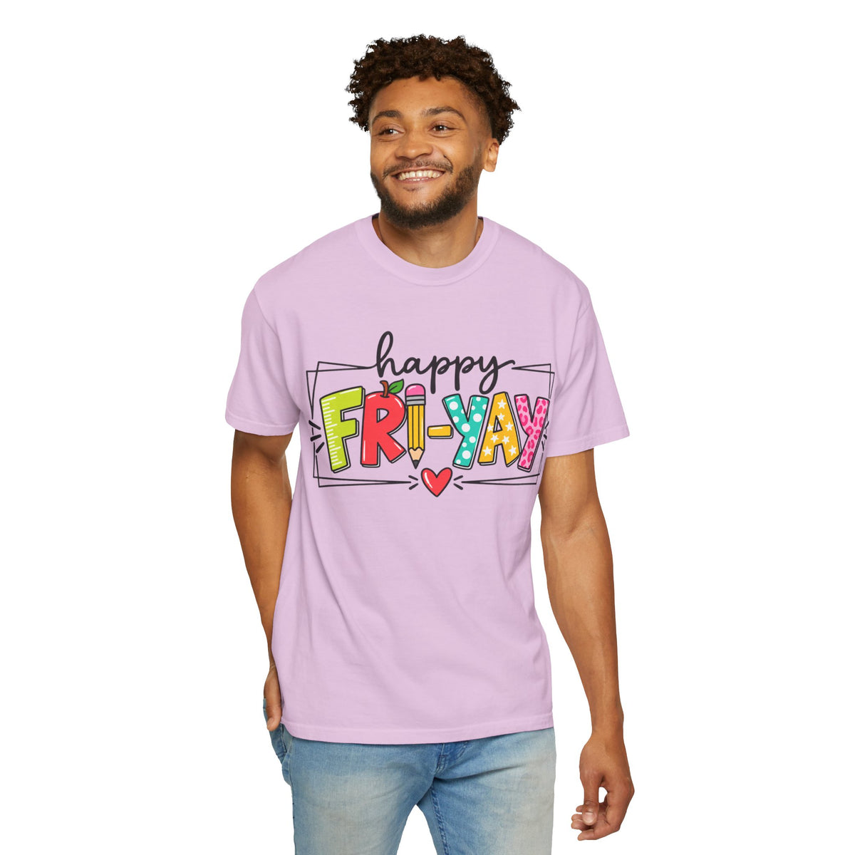 Happy Fri-yay Colorful Graphic T-shirt | Cute Friday Celebration Tee