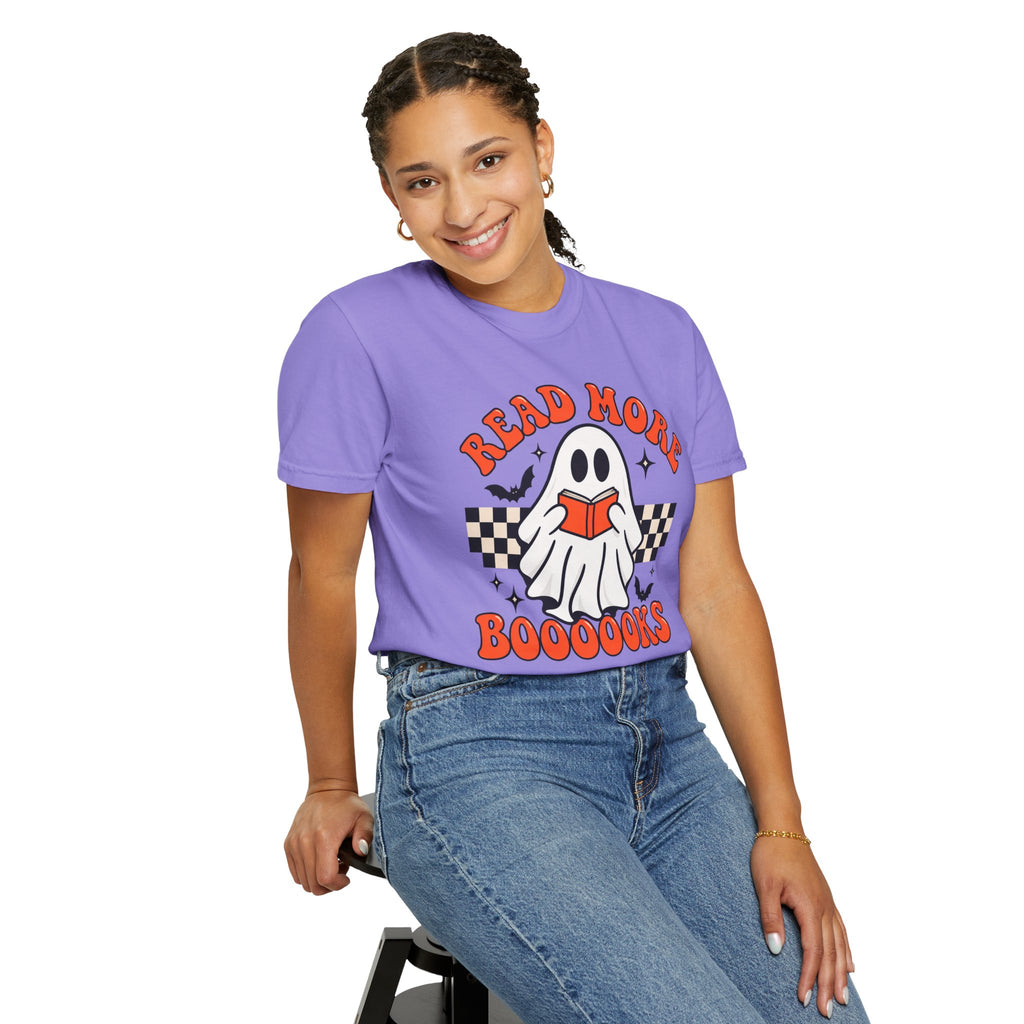 Read More Booooks ghost reading T-Shirt | Halloween book lover tee