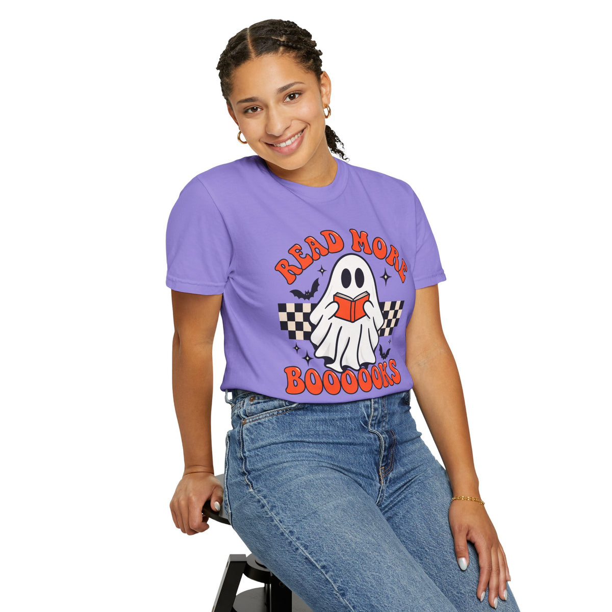 Read More Booooks ghost reading T-Shirt | Halloween book lover tee