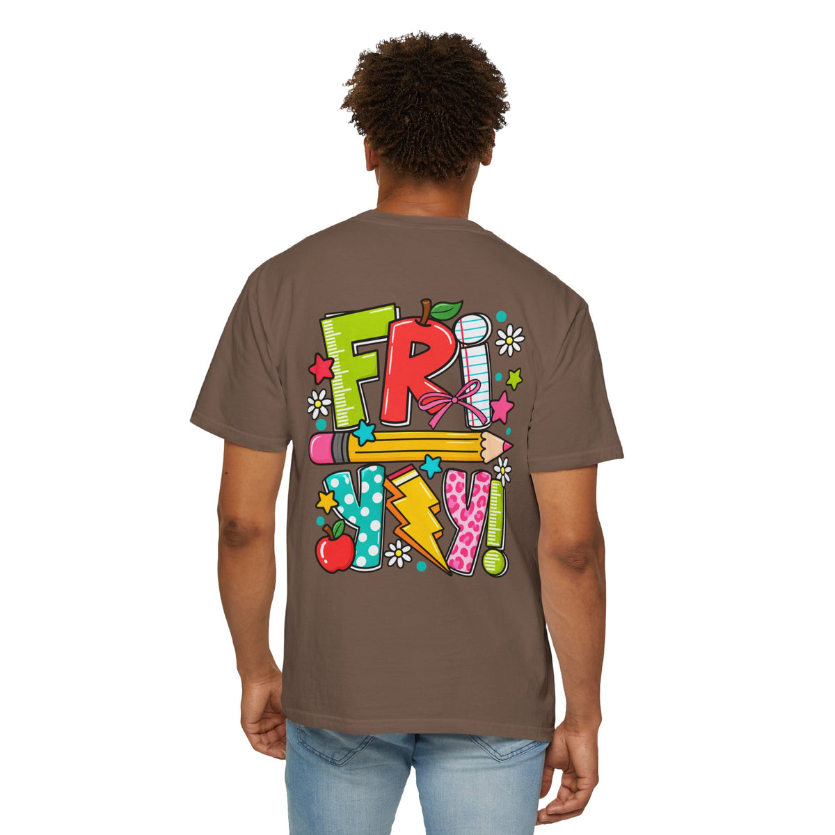 Happy Fri-yay Colorful Graphic T-shirt | Cute Friday Celebration Tee