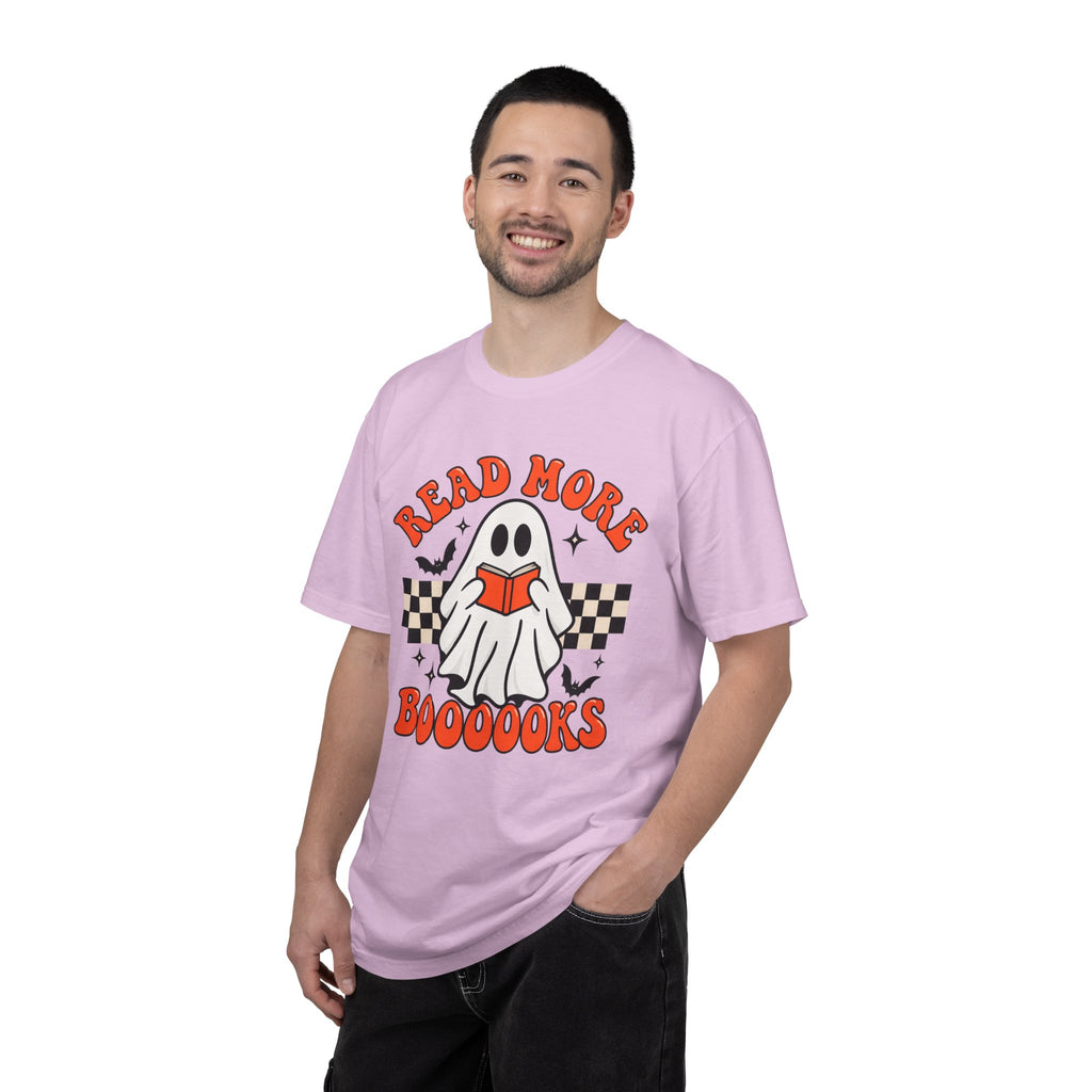 Read More Booooks ghost reading T-Shirt | Halloween book lover tee
