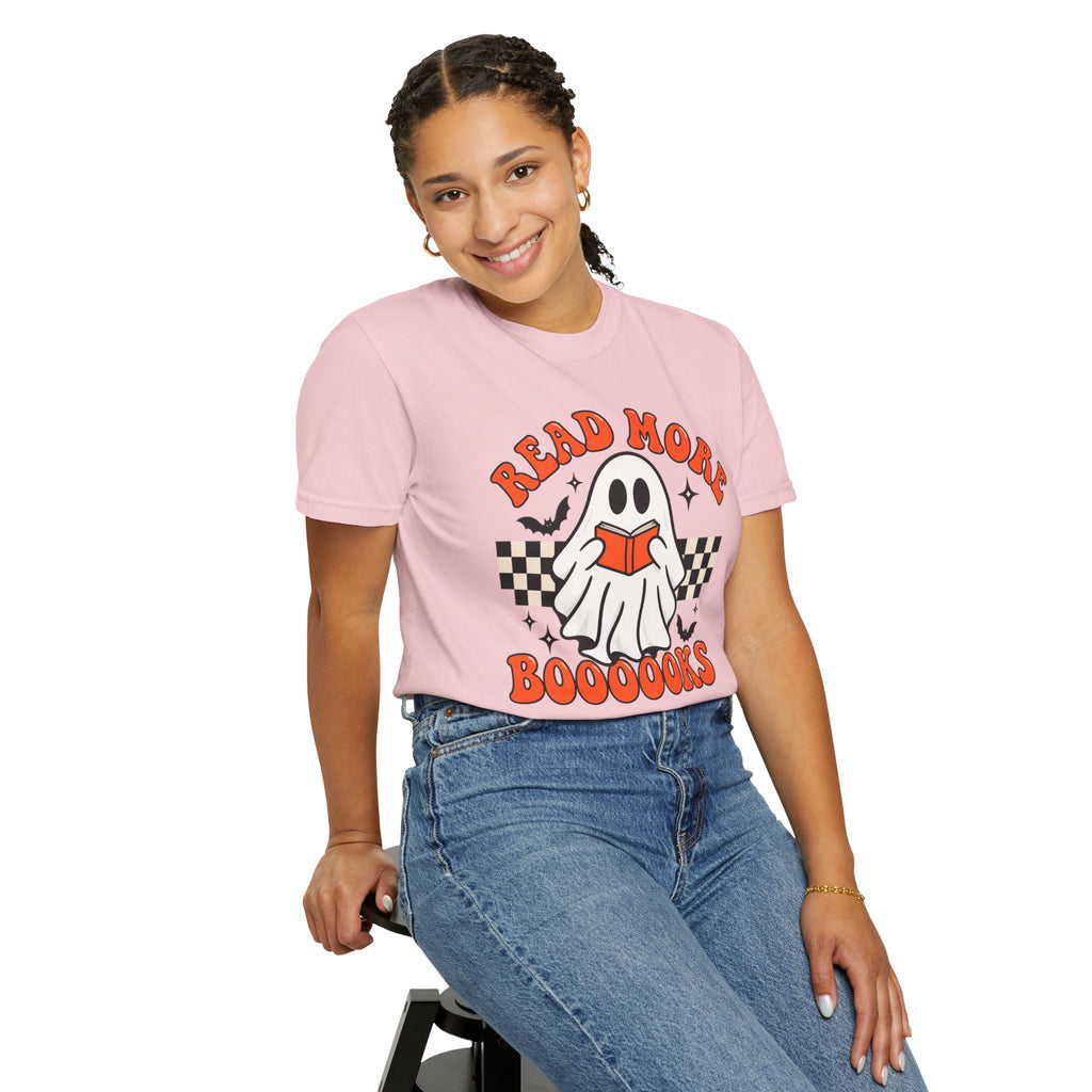 Read More Booooks ghost reading T-Shirt | Halloween book lover tee