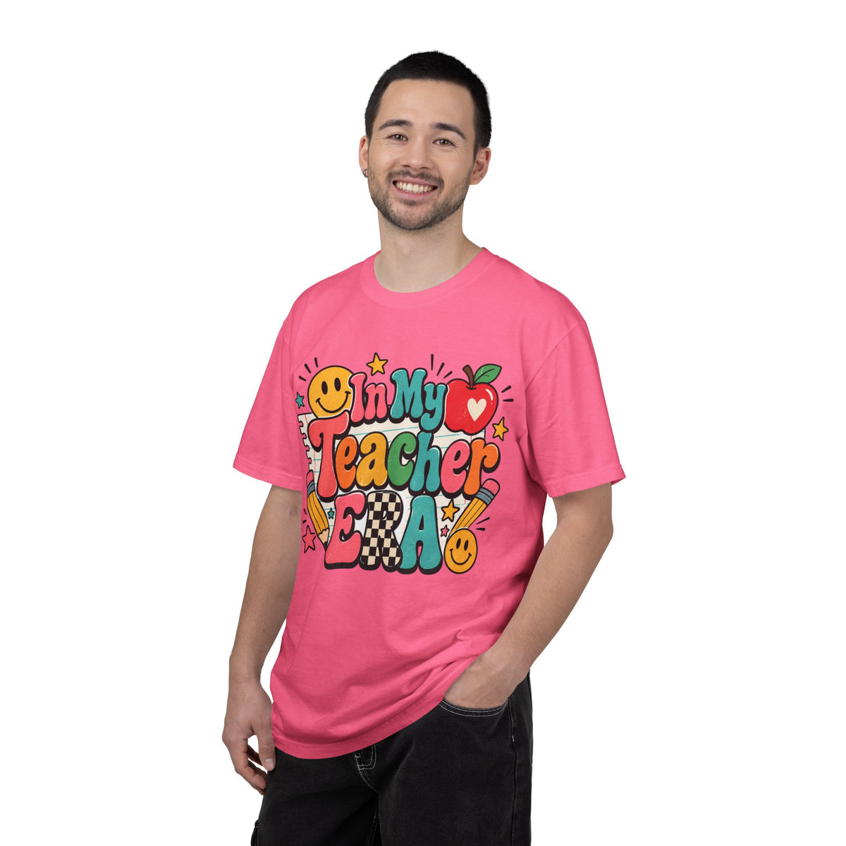 In My Teacher Era T-shirt | Retro School Graphic, Apple & Pencils