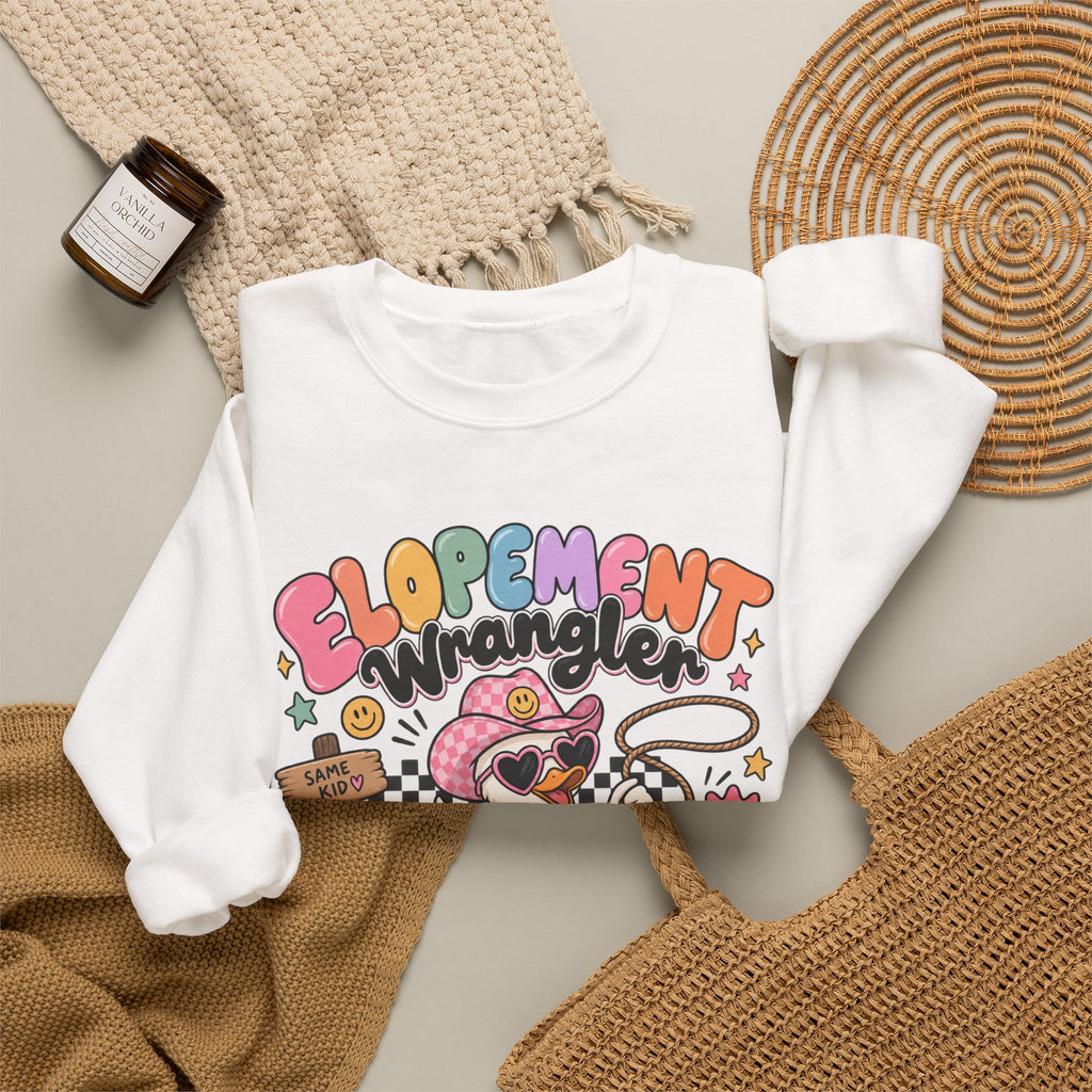 Elopement Wrangler sweatshirt | Cute Western Elopement Graphic Crewneck