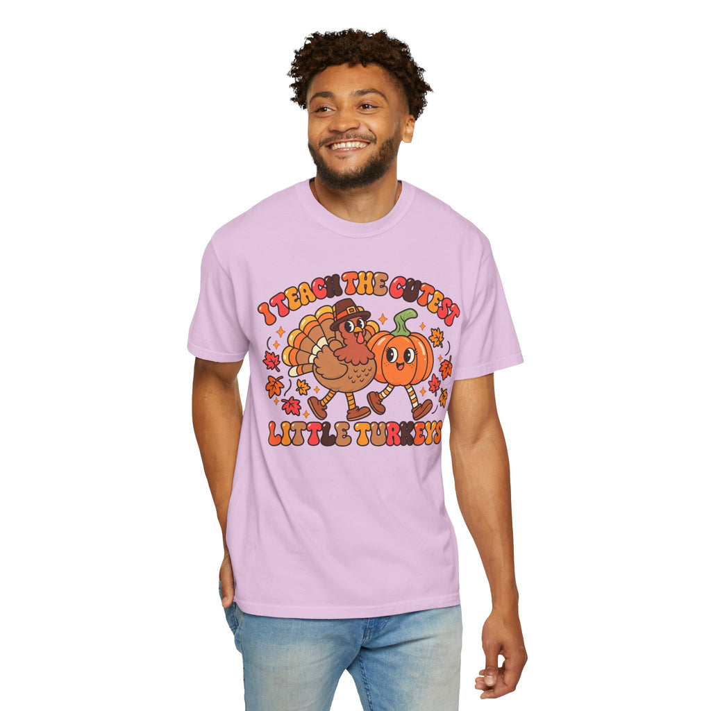 I Teach the Cutest Little Turkeys T-shirt | Thanksgiving Teacher Shirt