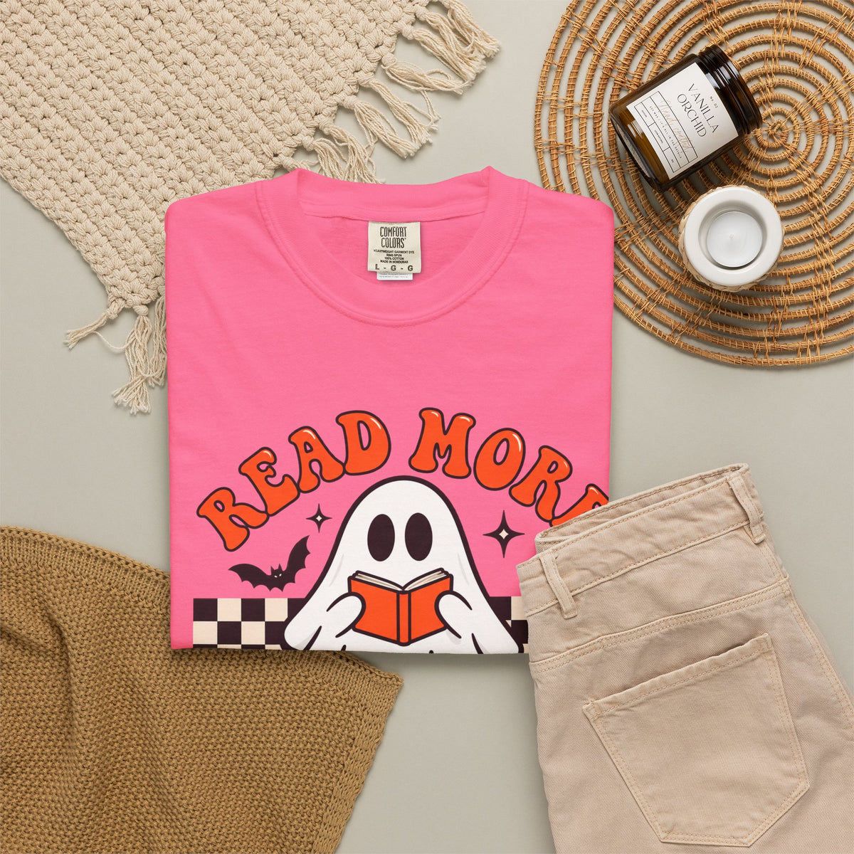 Read More Booooks ghost reading T-Shirt | Halloween book lover tee
