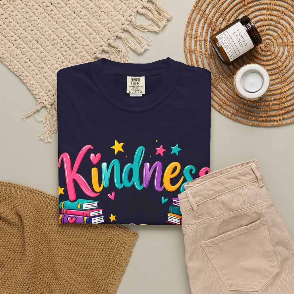Kindness is My Classroom Superpower T-shirt | Teacher Typography Tee