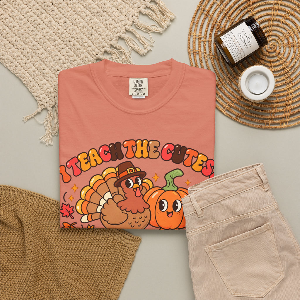 I Teach the Cutest Little Turkeys T-shirt | Thanksgiving Teacher Shirt