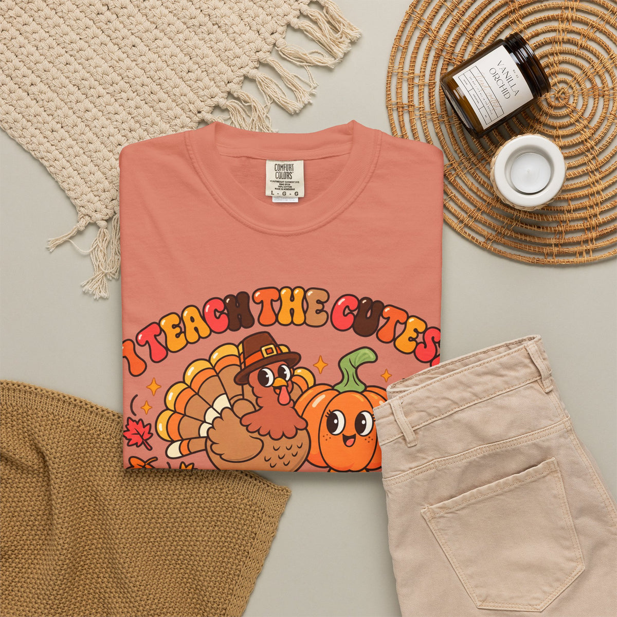 I Teach the Cutest Little Turkeys T-shirt | Thanksgiving Teacher Shirt