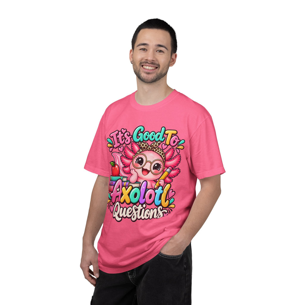It's Good To Axolotl Questions Brenda Tee | Cute Axolotl Cartoon, Colorful Study Design
