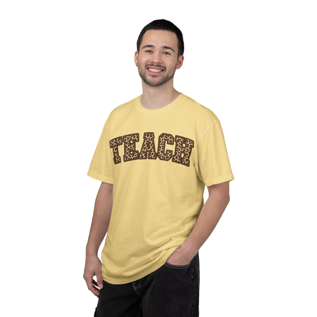 Leopard Print TEACH T-Shirt | Teacher Shirt, Animal Print Typography