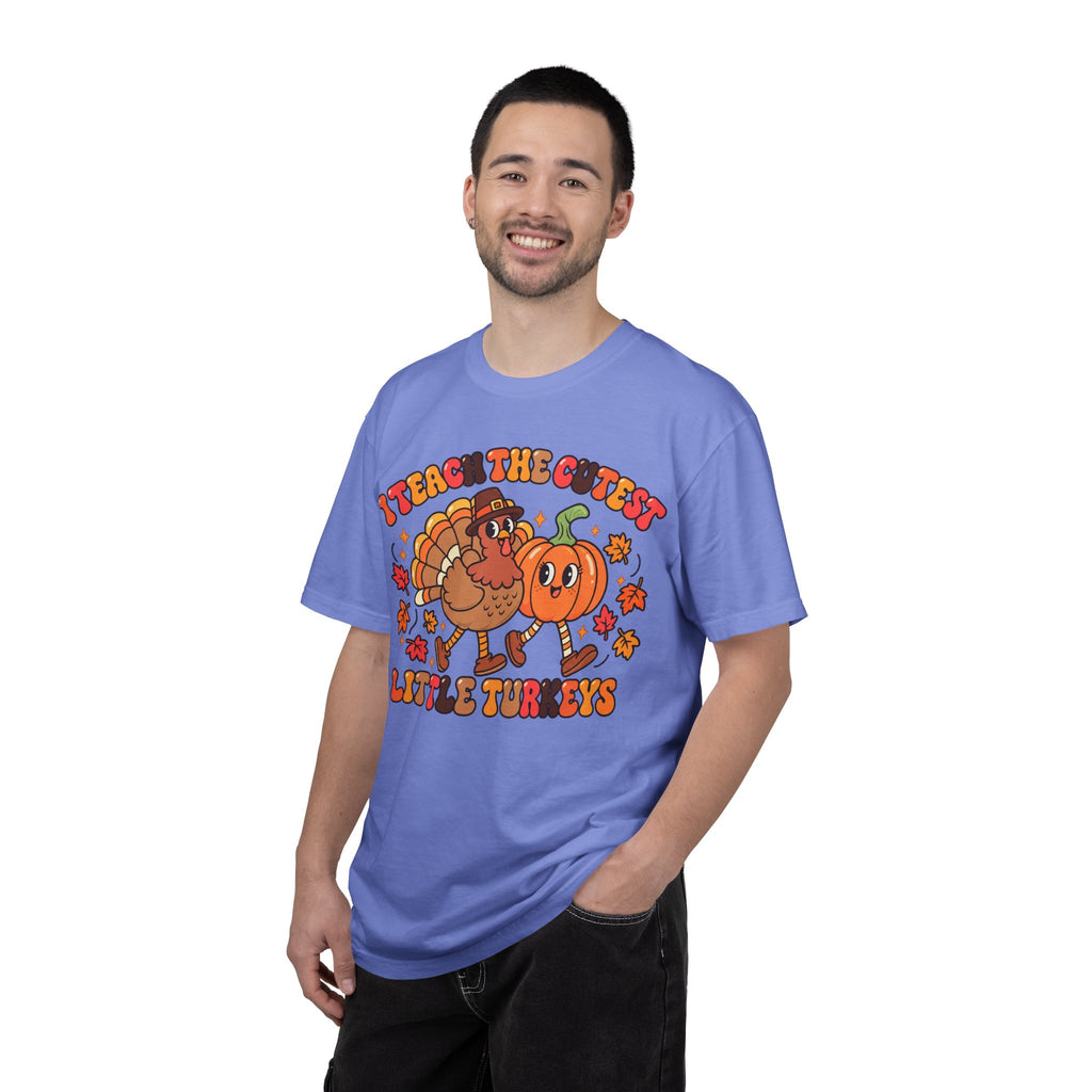 I Teach the Cutest Little Turkeys T-shirt | Thanksgiving Teacher Shirt