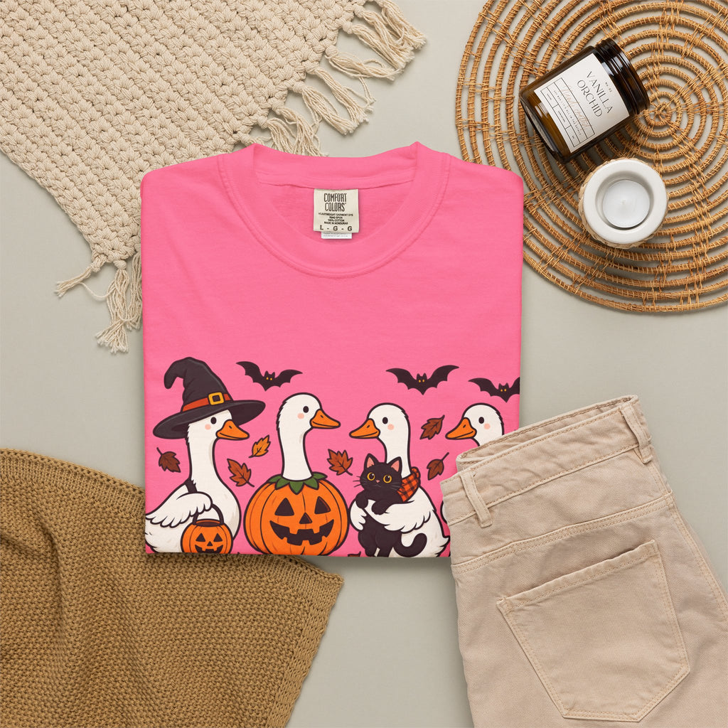 Halloween Ducks T-shirt | Geese in Costumes, Pumpkin Jack-O’-Lantern