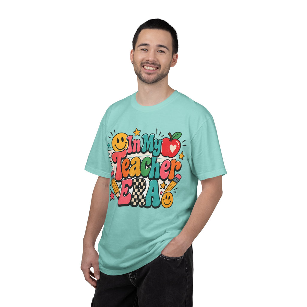 In My Teacher Era T-shirt | Retro School Graphic, Apple & Pencils