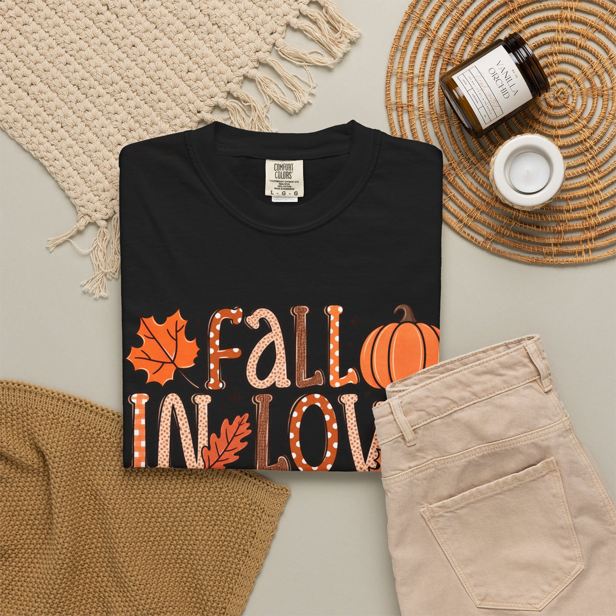 Fall in Love with Learning T-Shirt | Teacher Autumn Pumpkin Leaves