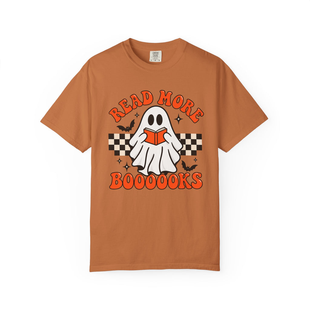 Read More Booooks ghost reading T-Shirt | Halloween book lover tee