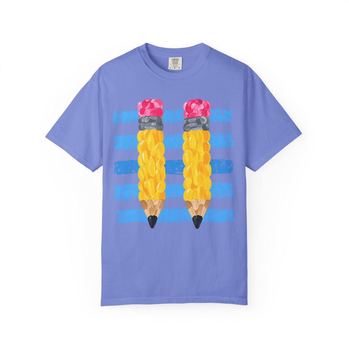 Braided Pencil Illustration T-Shirt | School Art Teacher Tee