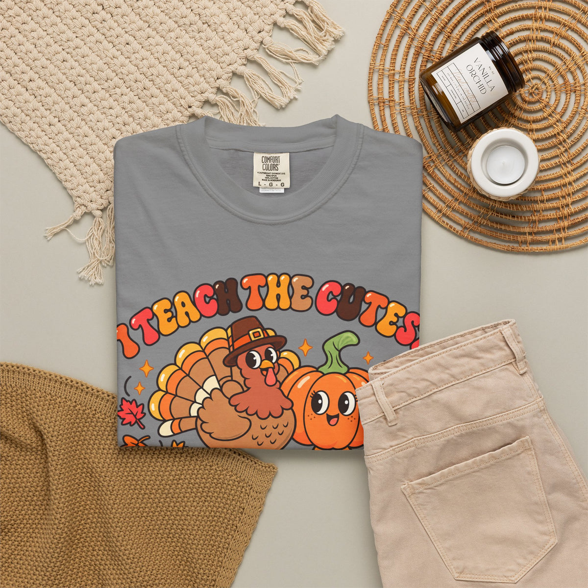 I Teach the Cutest Little Turkeys T-shirt | Thanksgiving Teacher Shirt