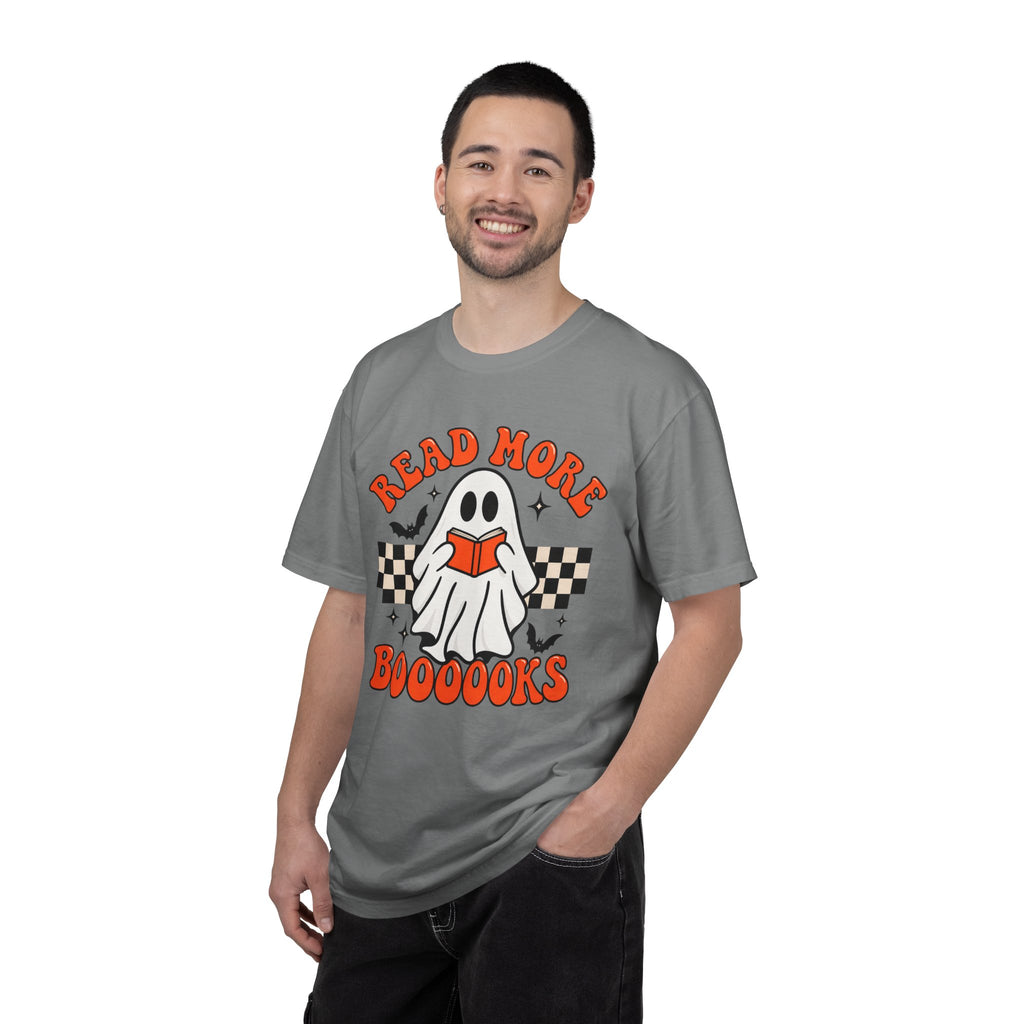Read More Booooks ghost reading T-Shirt | Halloween book lover tee