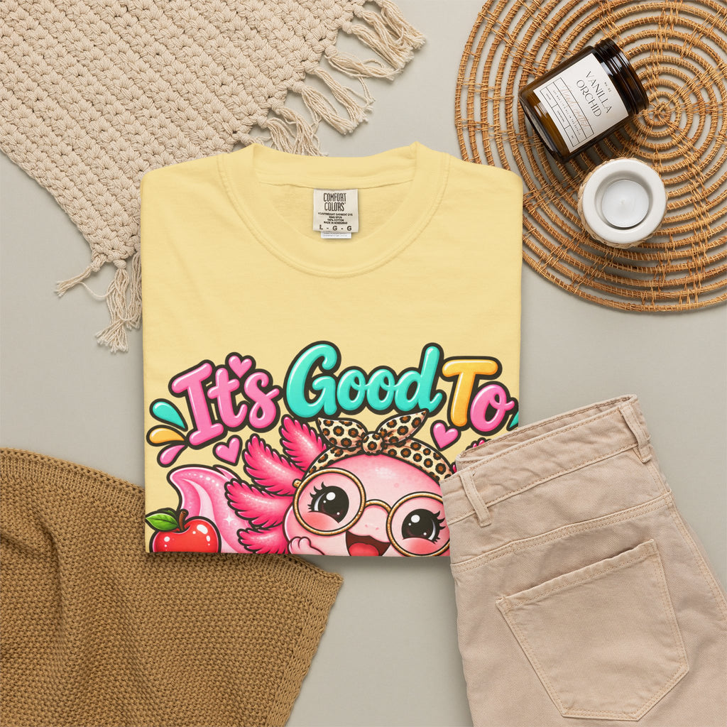 It's Good To Axolotl Questions Brenda Tee | Cute Axolotl Cartoon, Colorful Study Design