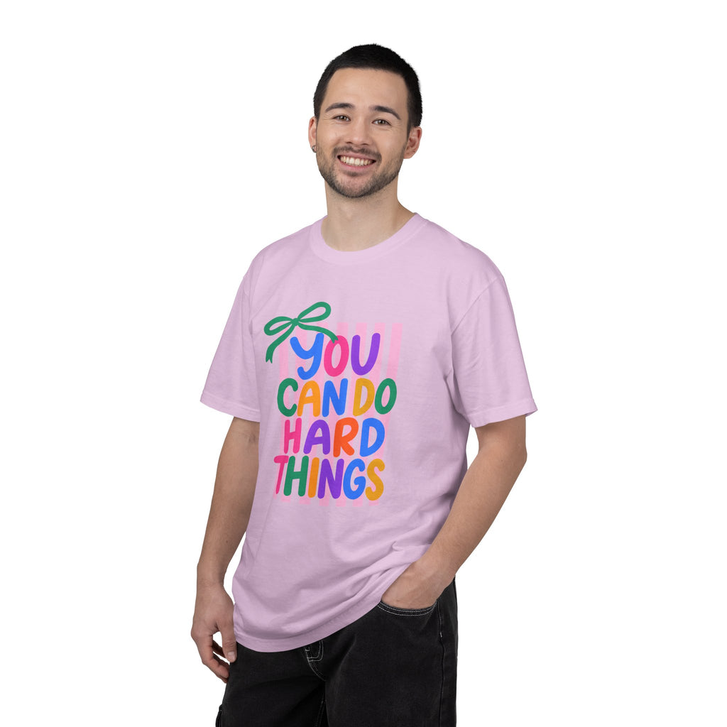 You Can Do Hard Things T-shirt | Colorful Motivational Typography