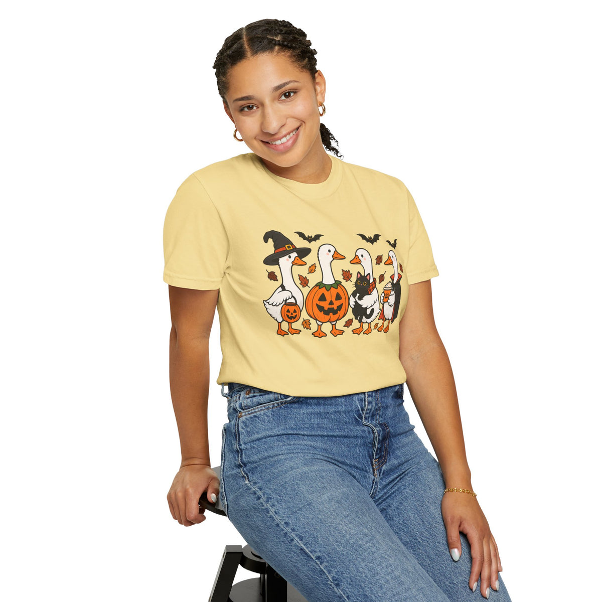 Halloween Ducks T-shirt | Geese in Costumes, Pumpkin Jack-O’-Lantern