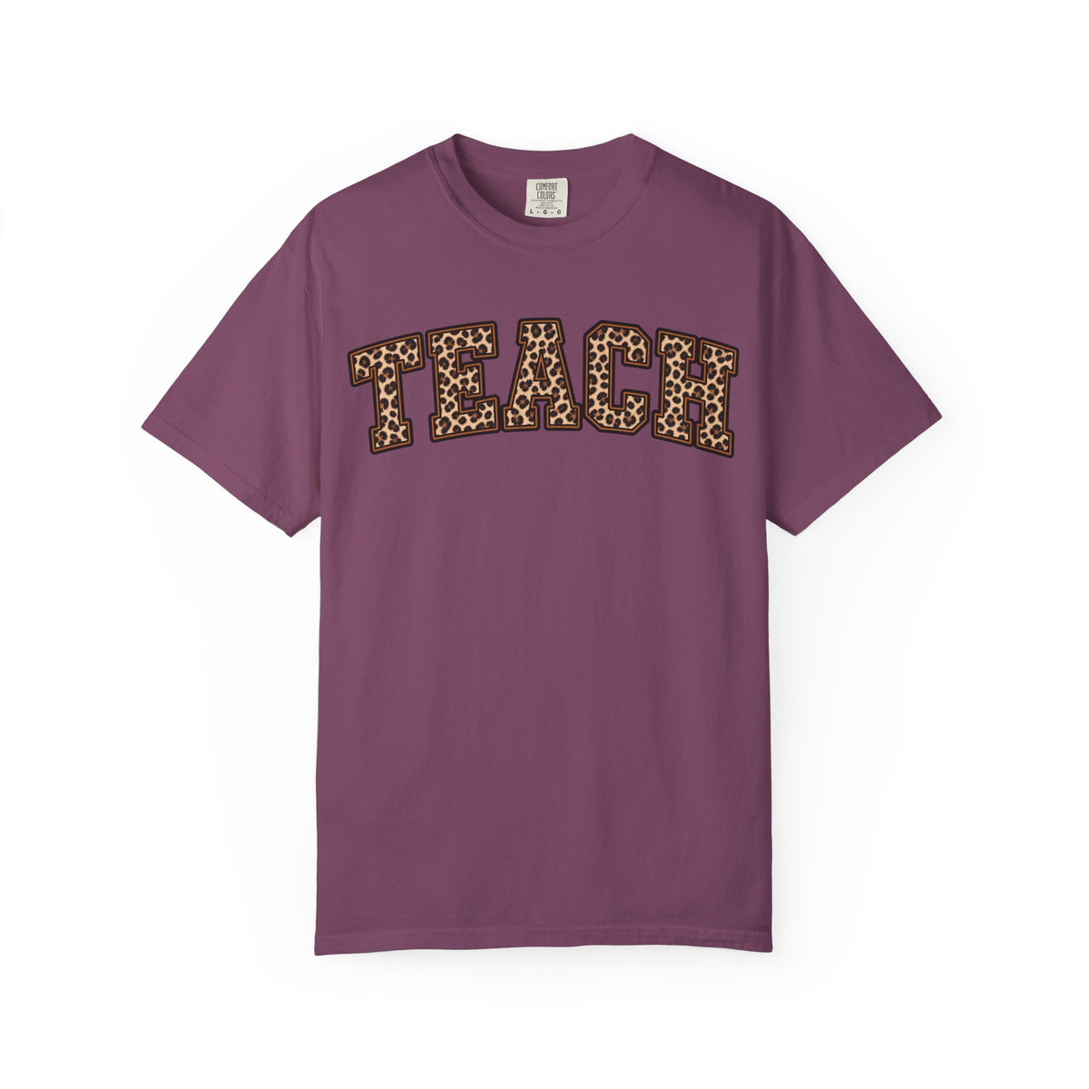 Leopard Print TEACH T-Shirt | Teacher Shirt, Animal Print Typography