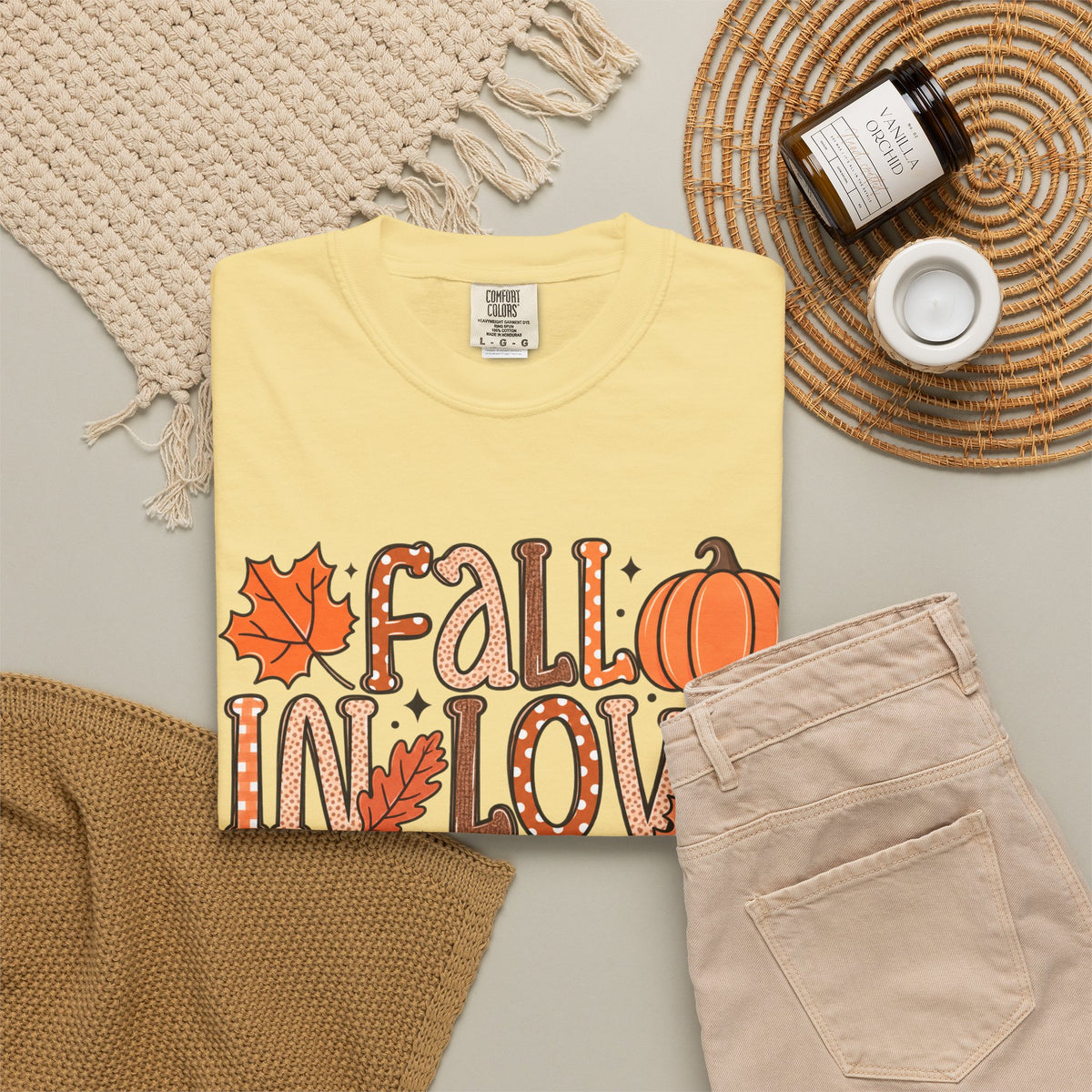 Fall in Love with Learning T-Shirt | Teacher Autumn Pumpkin Leaves