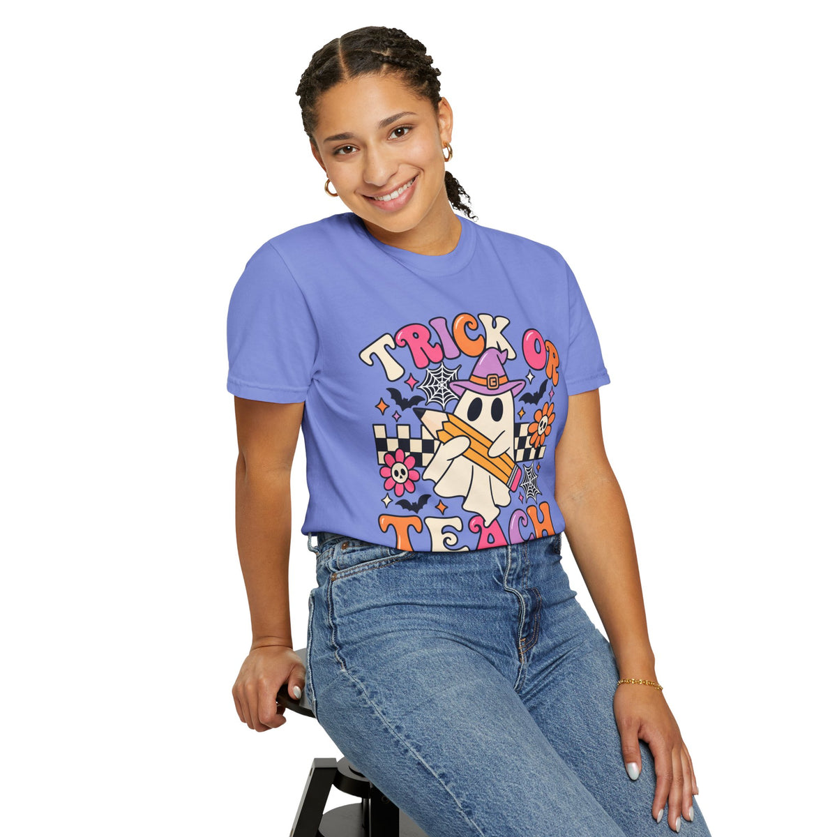 Trick or Teach ghost Halloween T-Shirt | Teacher Halloween shirt