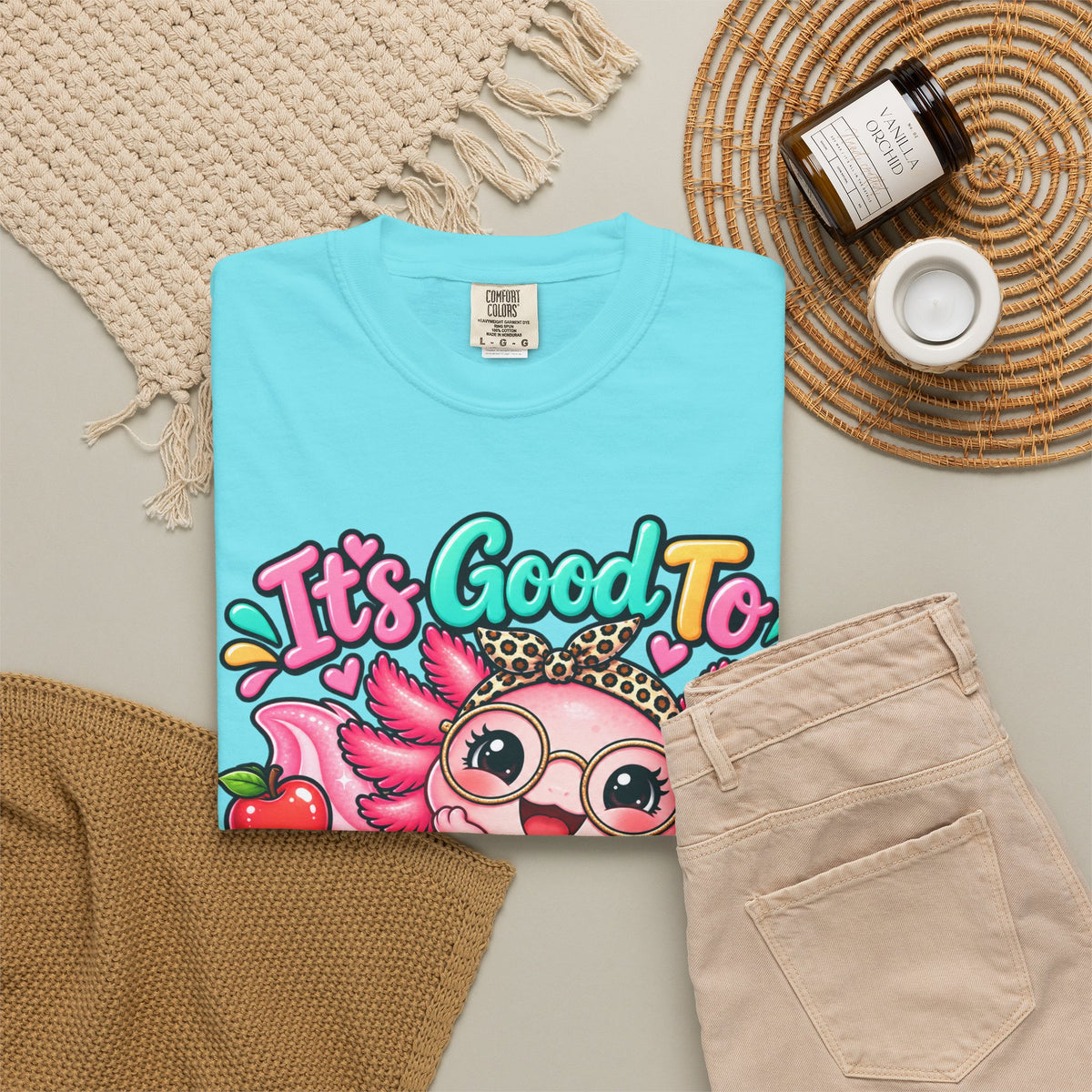 It's Good To Axolotl Questions Brenda Tee | Cute Axolotl Cartoon, Colorful Study Design