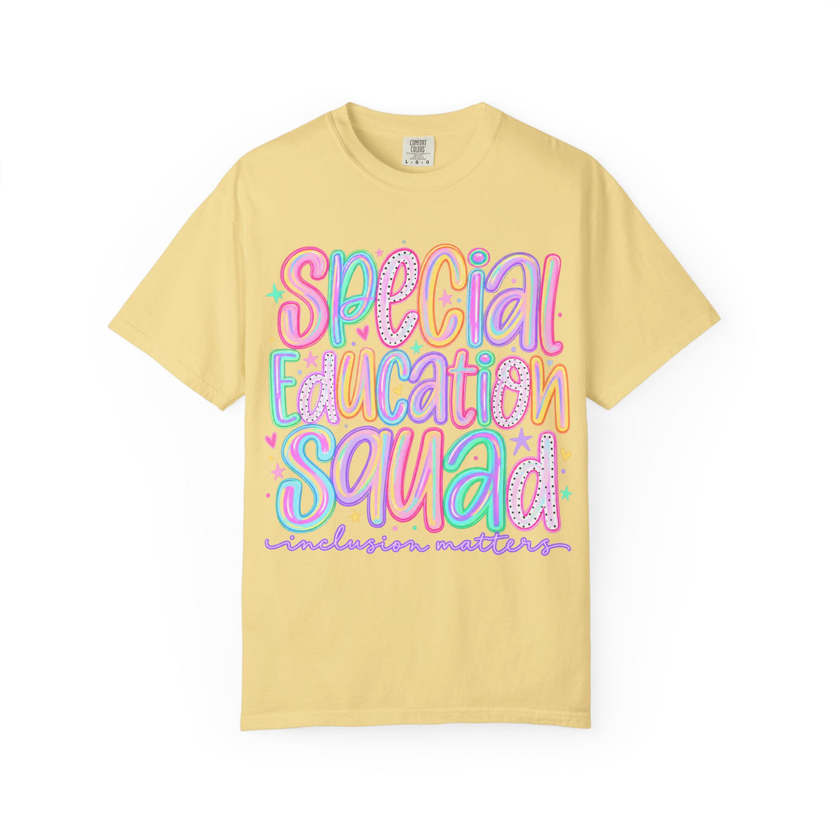 Special Education Squad T-Shirt | Inclusion Matters, Pastel Handlettering