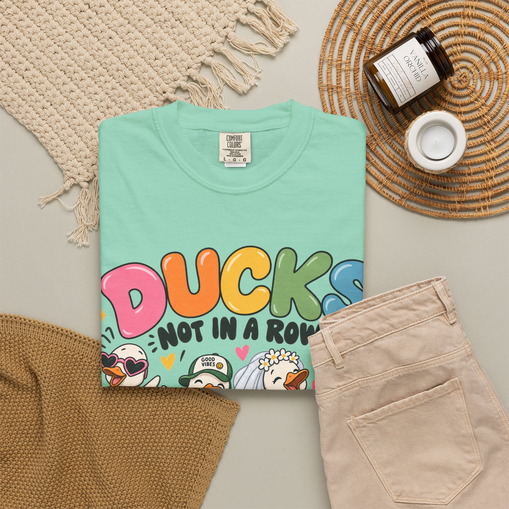 Ducks Not In A Row tee | Cute Duck Illustration T-Shirt, Different Paths Same Adventure