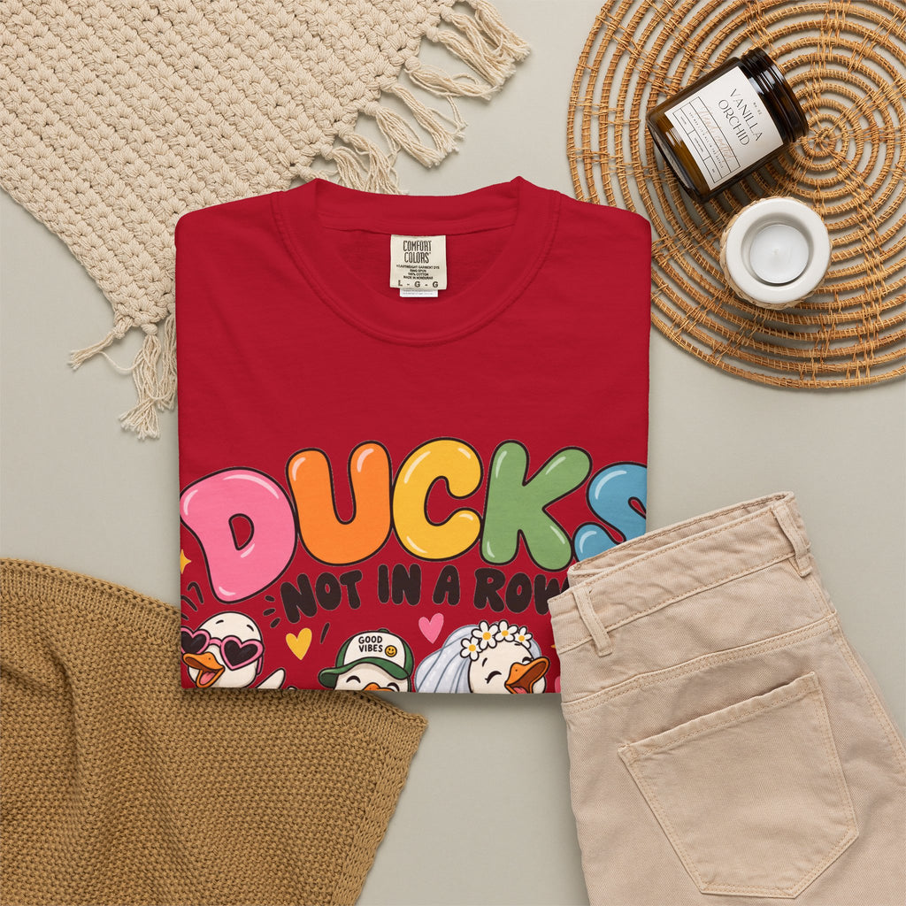 Ducks Not In A Row tee | Cute Duck Illustration T-Shirt, Different Paths Same Adventure