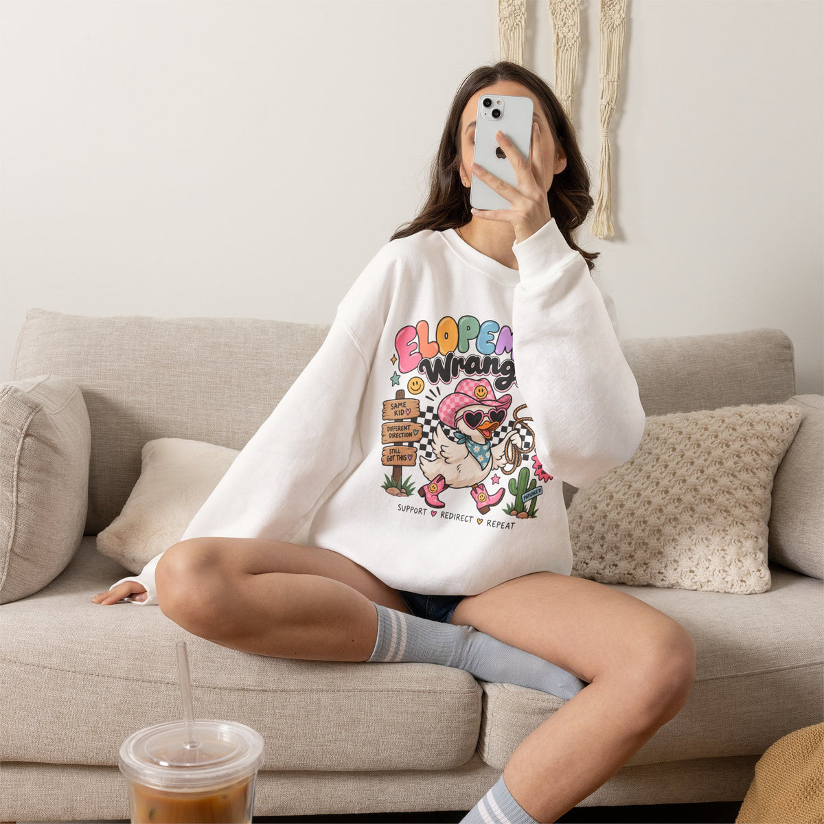 Elopement Wrangler sweatshirt | Cute Western Elopement Graphic Crewneck