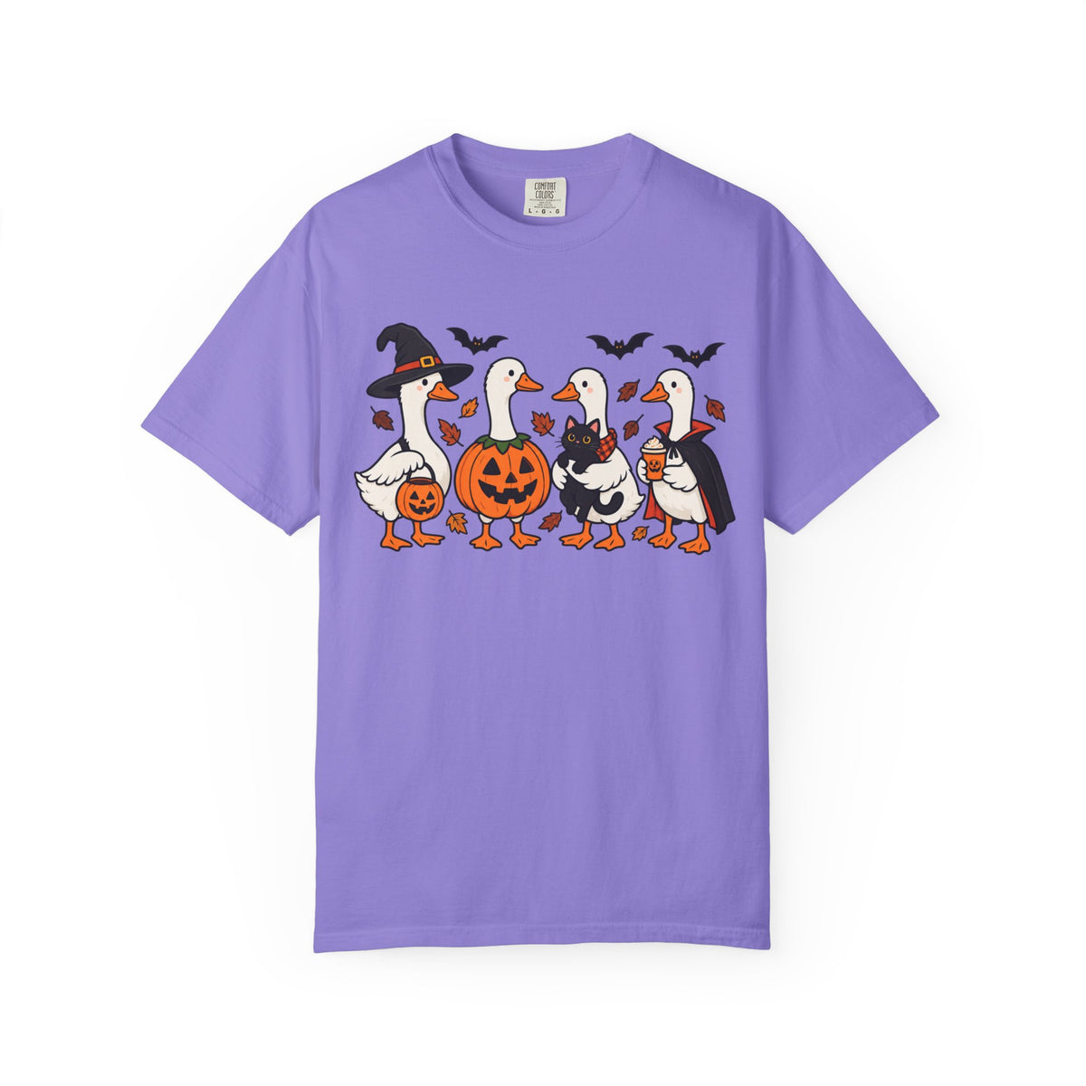 Halloween Ducks T-shirt | Geese in Costumes, Pumpkin Jack-O’-Lantern