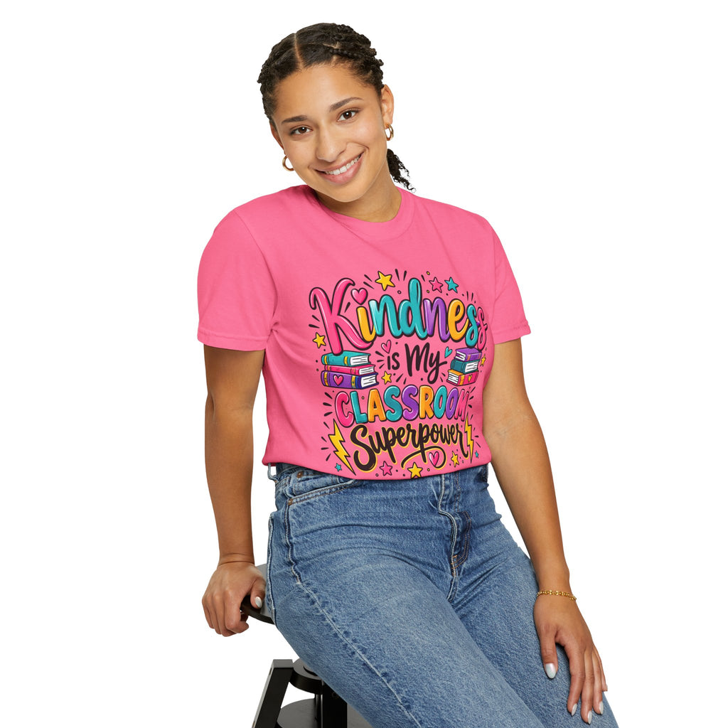 Kindness is My Classroom Superpower T-shirt | Teacher Typography Tee