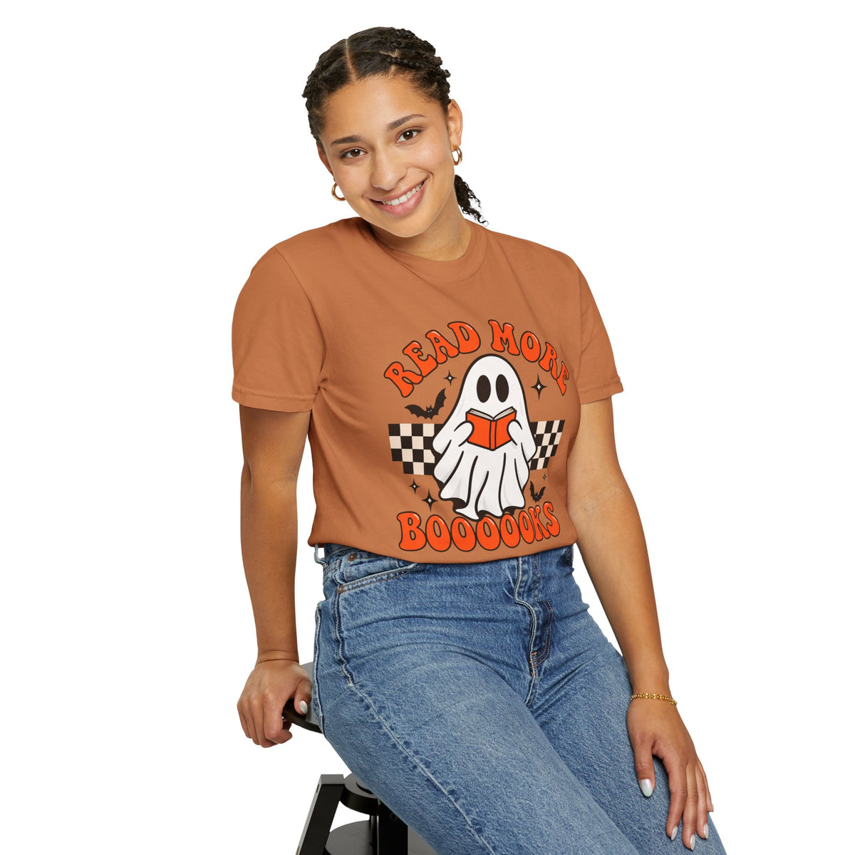 Read More Booooks ghost reading T-Shirt | Halloween book lover tee