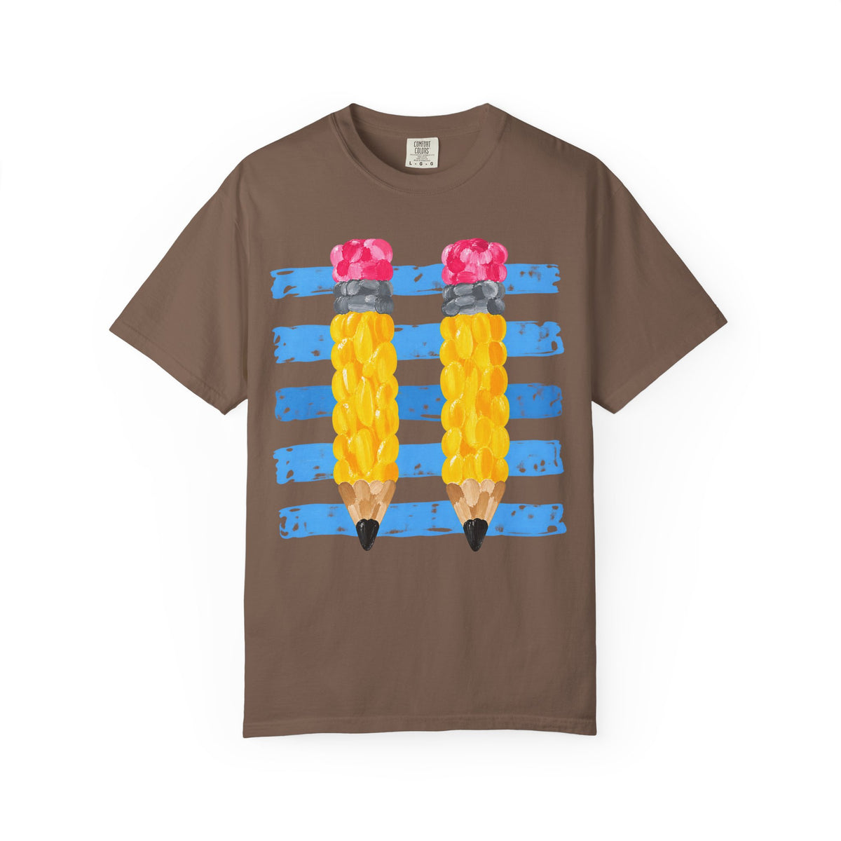 Braided Pencil Illustration T-Shirt | School Art Teacher Tee