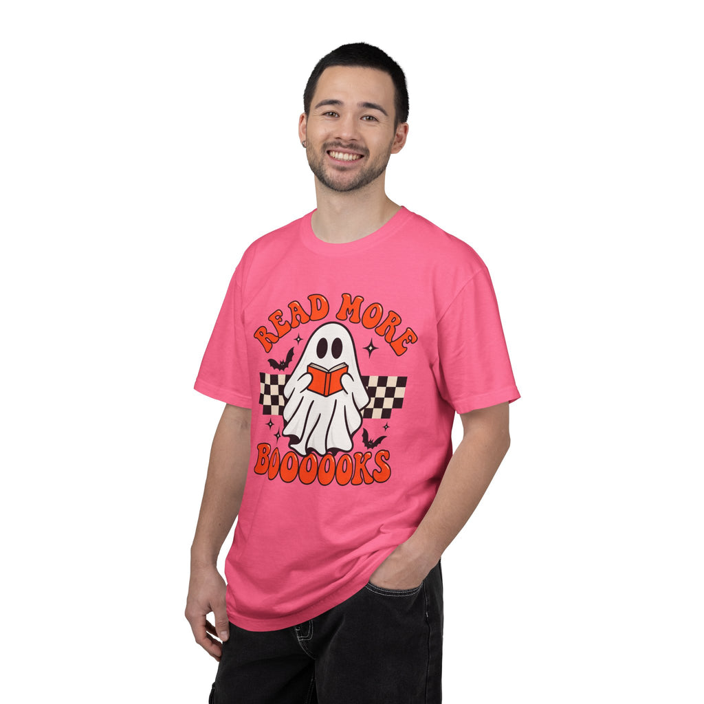 Read More Booooks ghost reading T-Shirt | Halloween book lover tee