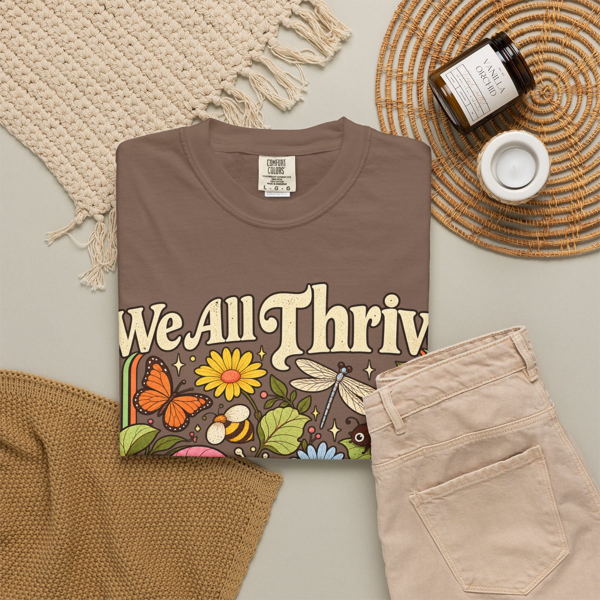 We All Thrive Under Different Conditions T-shirt | Floral Nature Illustration