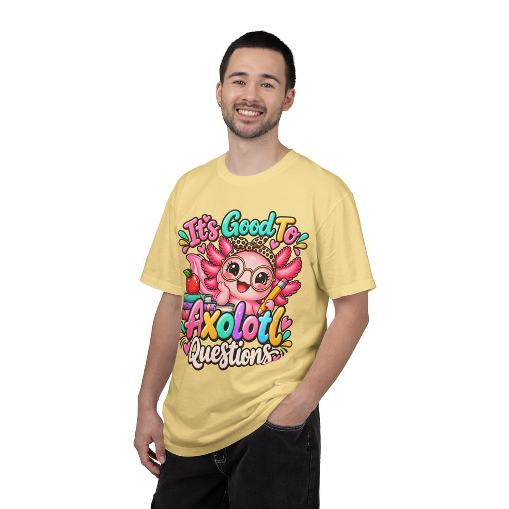 It's Good To Axolotl Questions Brenda Tee | Cute Axolotl Cartoon, Colorful Study Design
