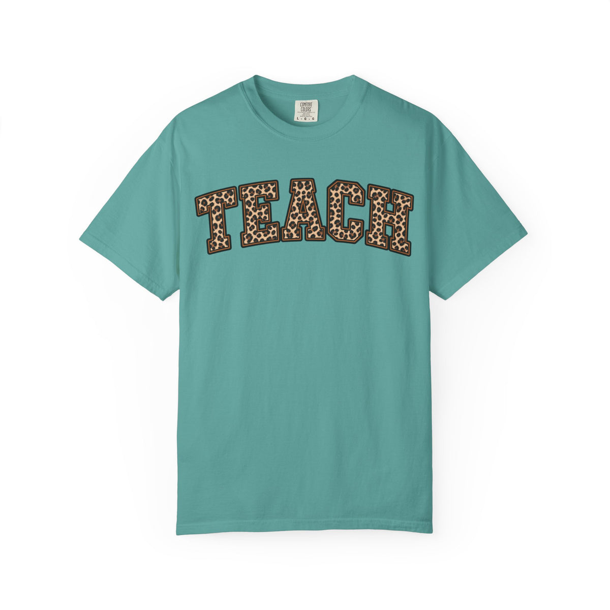 Leopard Print TEACH T-Shirt | Teacher Shirt, Animal Print Typography