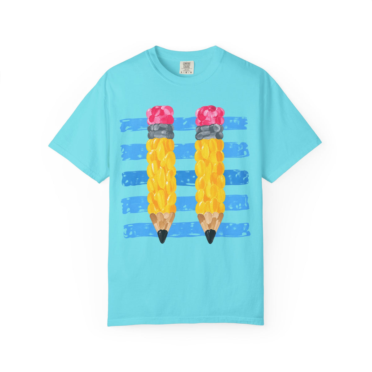 Braided Pencil Illustration T-Shirt | School Art Teacher Tee