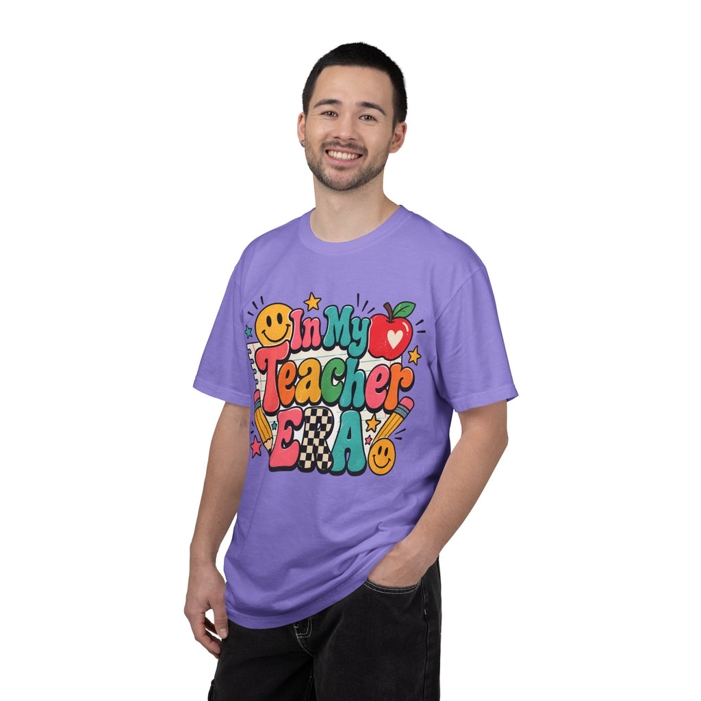 In My Teacher Era T-shirt | Retro School Graphic, Apple & Pencils