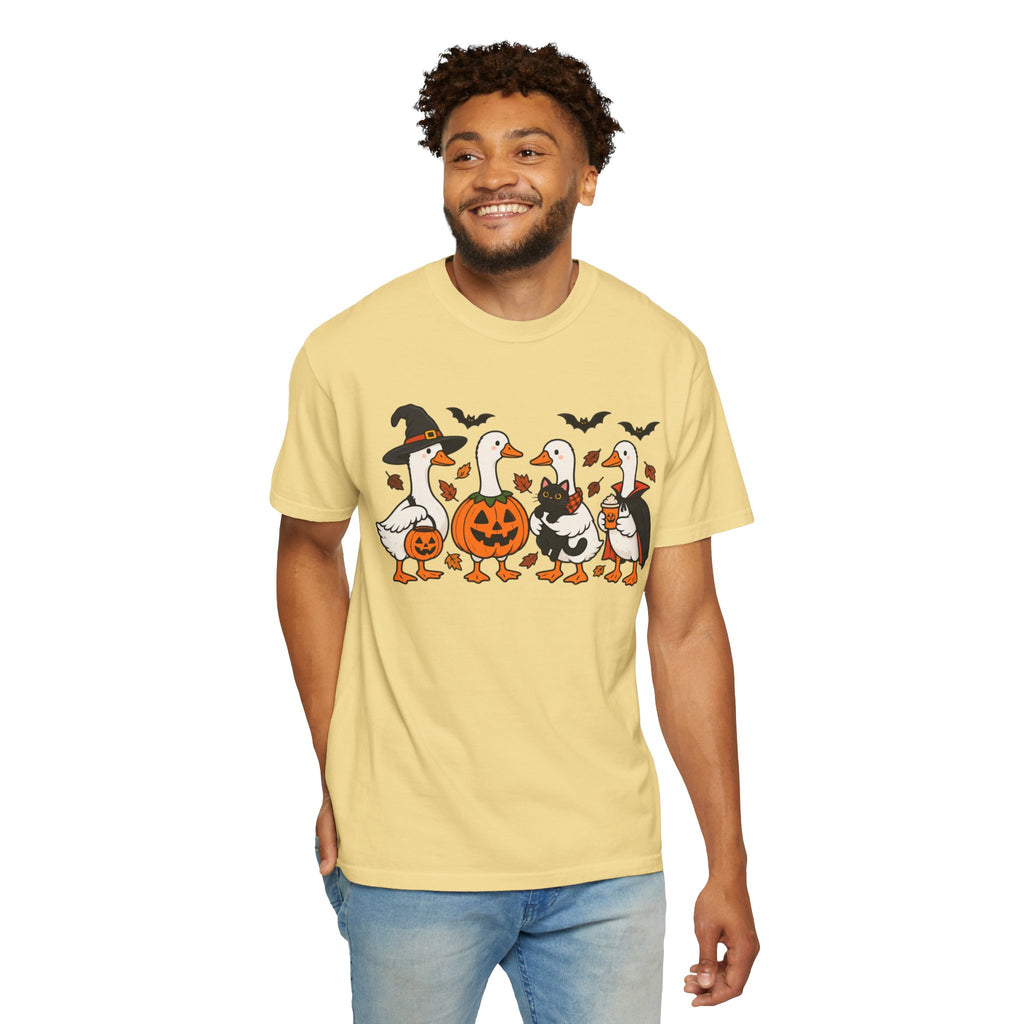 Halloween Ducks T-shirt | Geese in Costumes, Pumpkin Jack-O’-Lantern